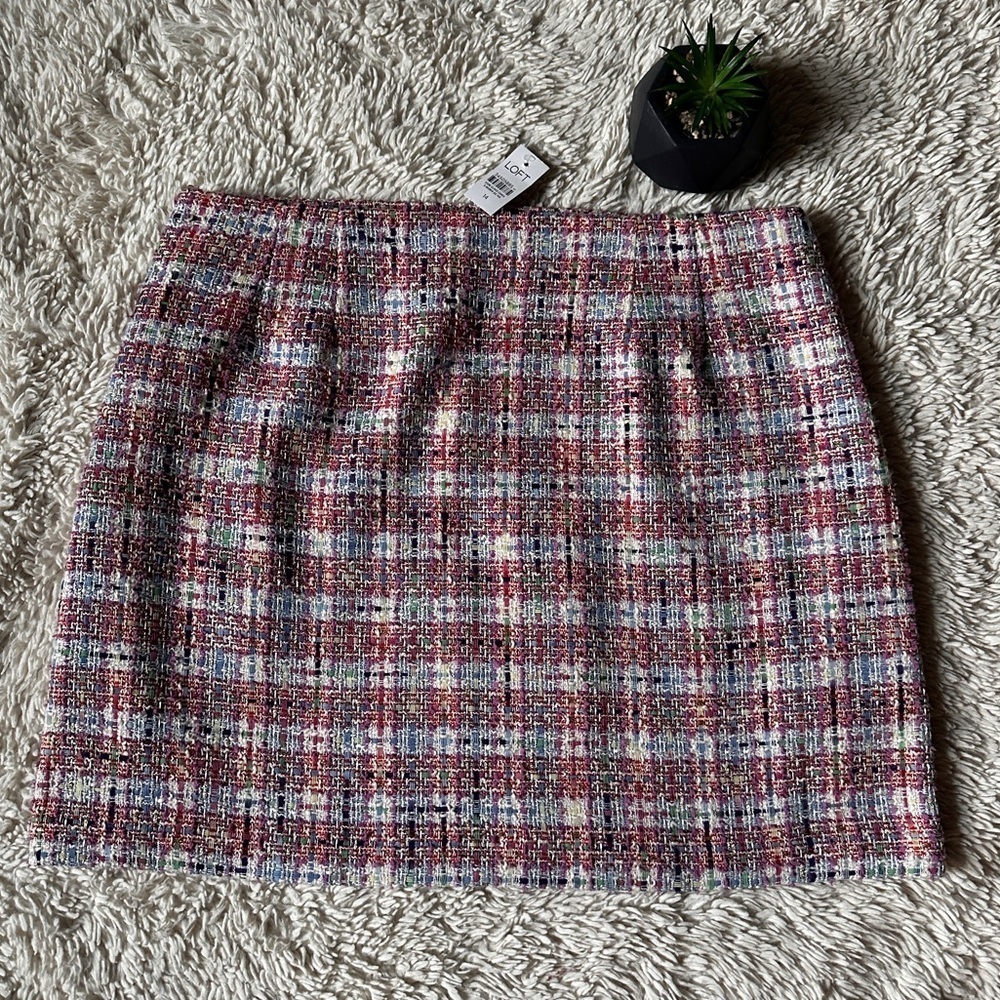 NWT Loft Tweed Shift Skirt size 14